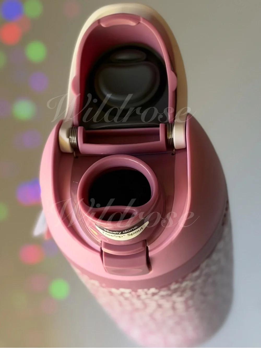 Owala ITTY BITTY BOUQUET 16 oz Cat & Jack kid FreeSip Water Bottle Pink Flowers - Picture 6 of 6